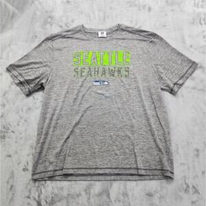 NFL Team Apparel Seattle Seahawks Football Graphic Tee Size XL Gray Crew Neck